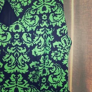 Navy/Mint green Dress Super Cute! Size Large
